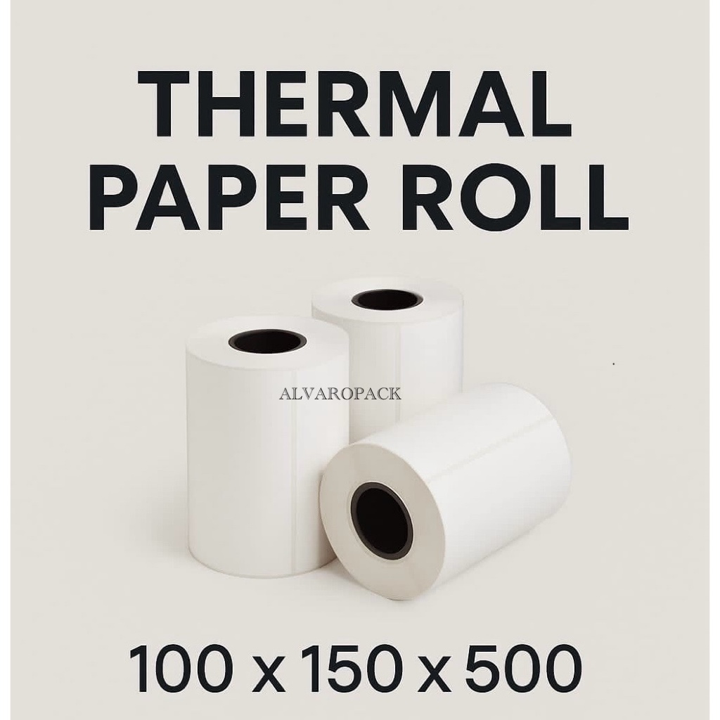 

KERTAS THERMAL 100 X 150MM ISI 500PCS /ROLL. LABEL THERMAL BARCODE A6