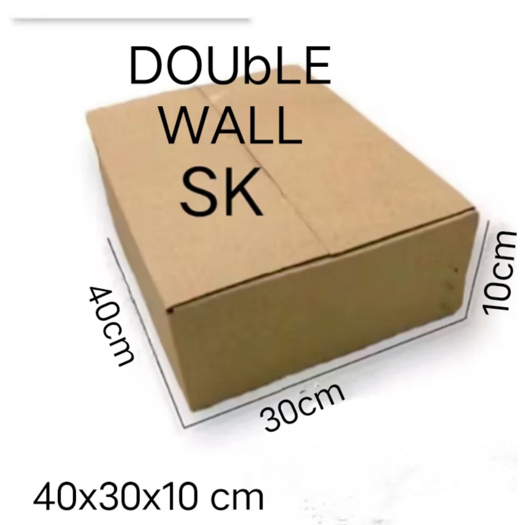 

kardus box Ukuran 40x30x10 cm double wall polos