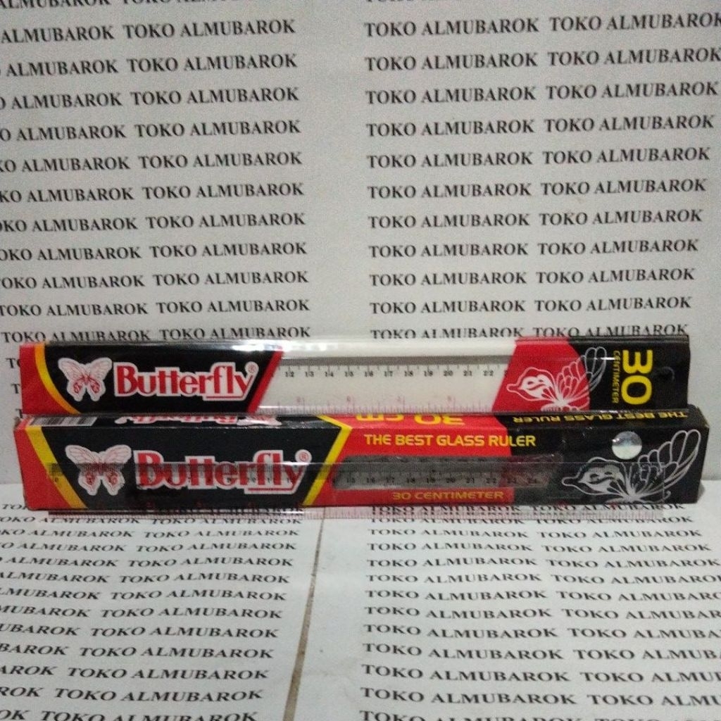 

penggaris butterfly 30cm 1slop 12 pcs