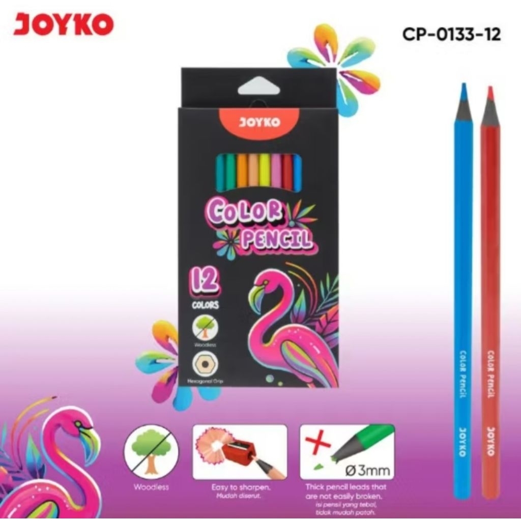 

Pensil Warna Joyko Flamingo CP-0132-12