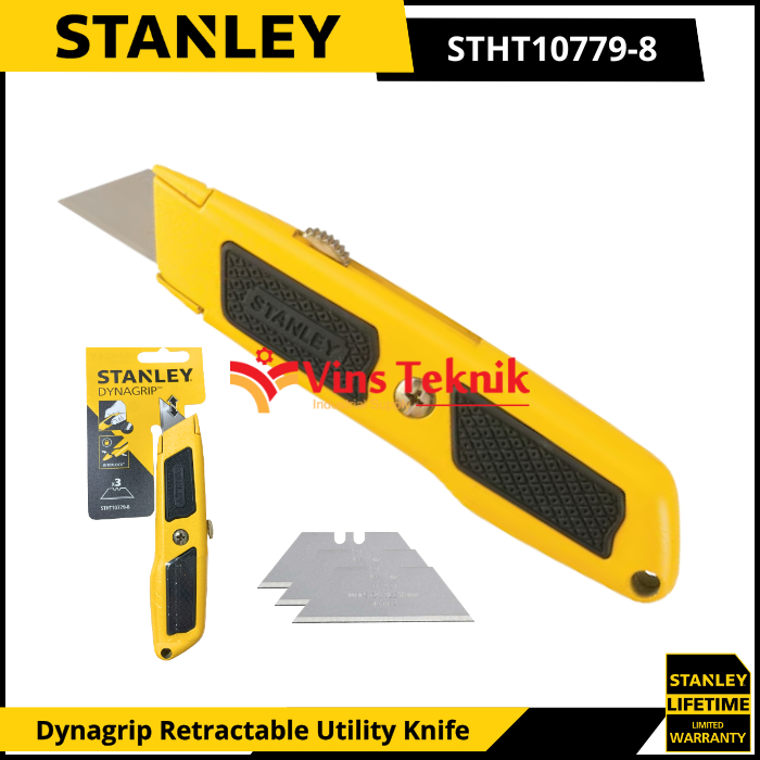 

STANLEY STHT10779-8 Pisau Cuter Cutter Dynagrip Retractable Utility Knife STHT10779