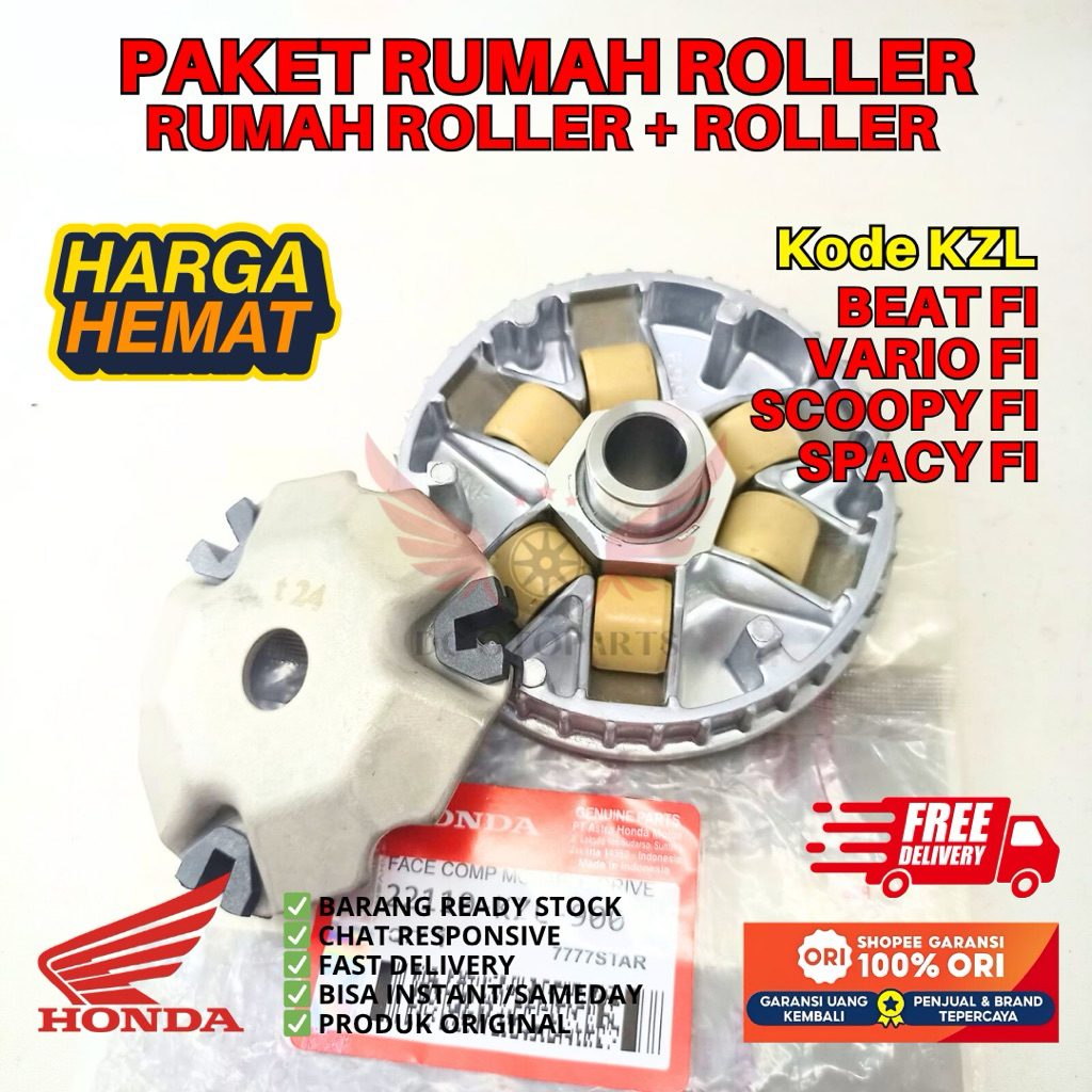 KZL RUMAH ROLLER + ROLLER BEAT FI ORIGINAL AHM HONDA, PAKET RUMAH ROLLER ORIGINAL VARIO FI, RUMAH RO