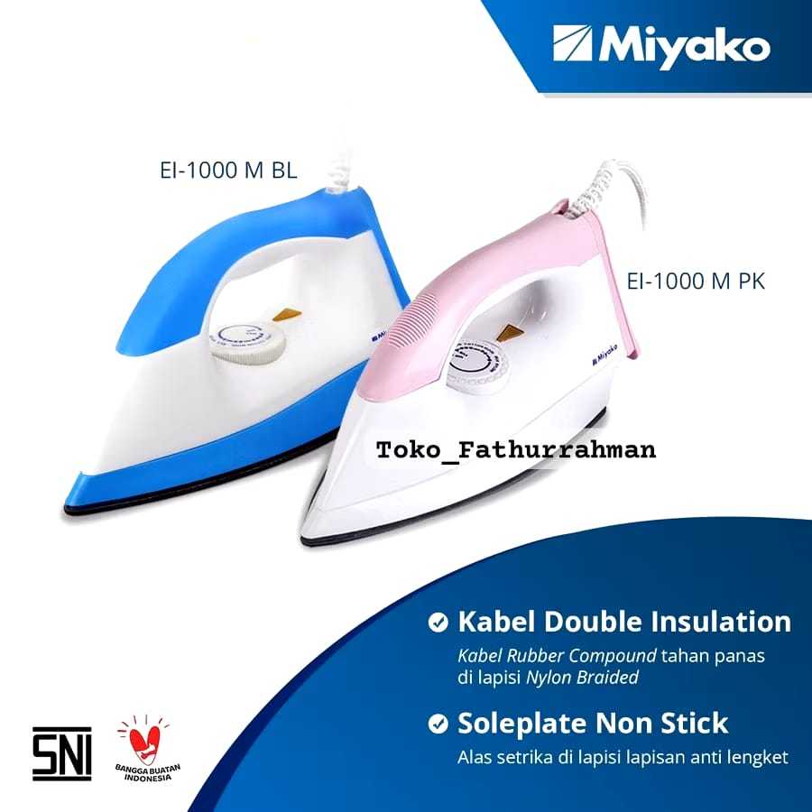 BATAM - Miyako Setrika EI 1000 M / Setrika Murah Miyako EI-1000M / Setrika Miyako ORIGINAL