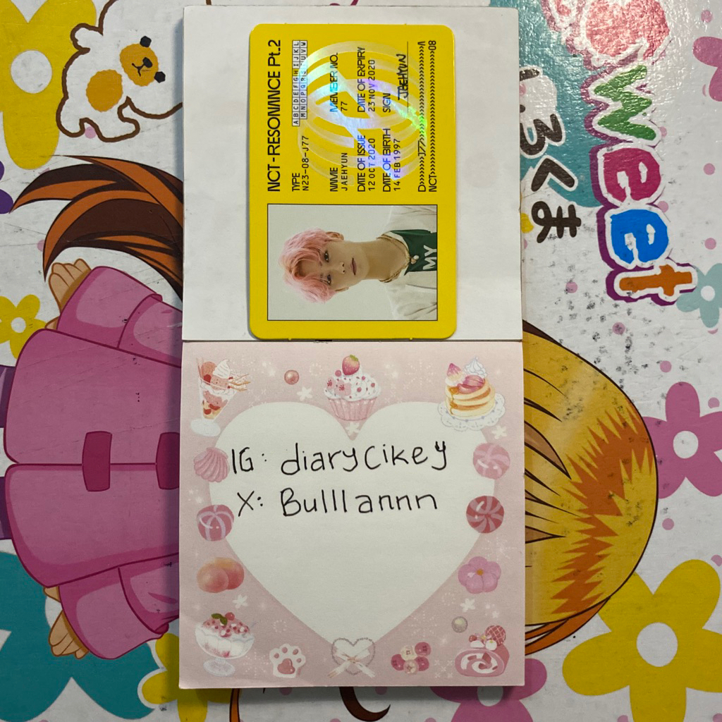 jaehyun nct 127 resonance part 2 id card