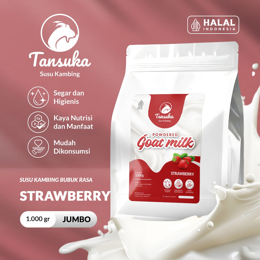 

Tansuka Susu Kambing Etawa Jumb 1000g Rasa Strawberry