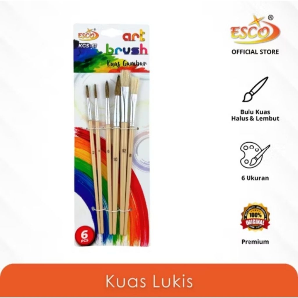 

Kuas Lukis Art Brush (1 pcs isi 6 kuas)