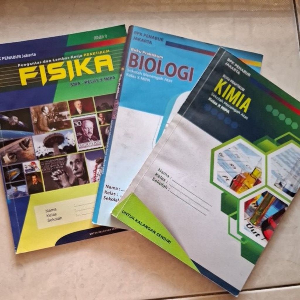 Buku Praktikum Kimia Biologi Fisika SMA X BPK Penabur Jakarta