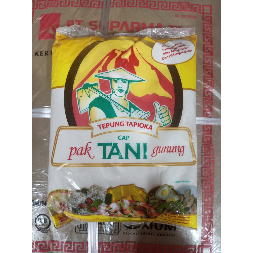 

Sagu Cap Tani/sagu tapioka 500gr/tepung tapioka cap pak tani gunung 500gr