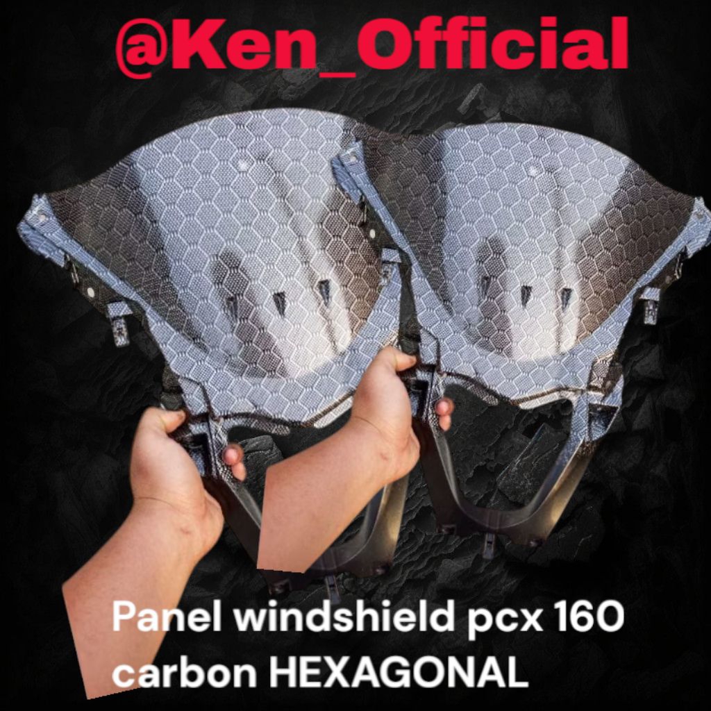 Panel windshield pcx 160 carbon HEXAGONAL