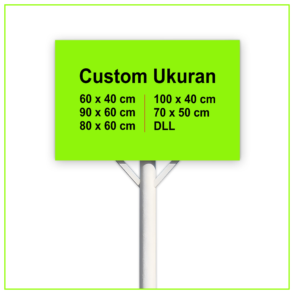 

Custom Pole Sign Papan Nama Jalan + Tiang Besi Fullset