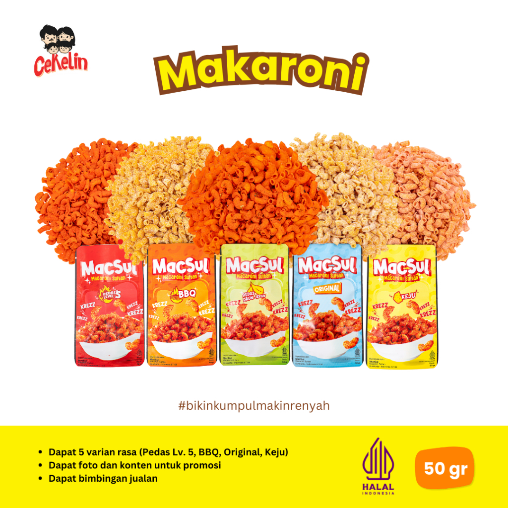 

MACARONI SULTAN Macsul 50g Makaroni Renyah Halal