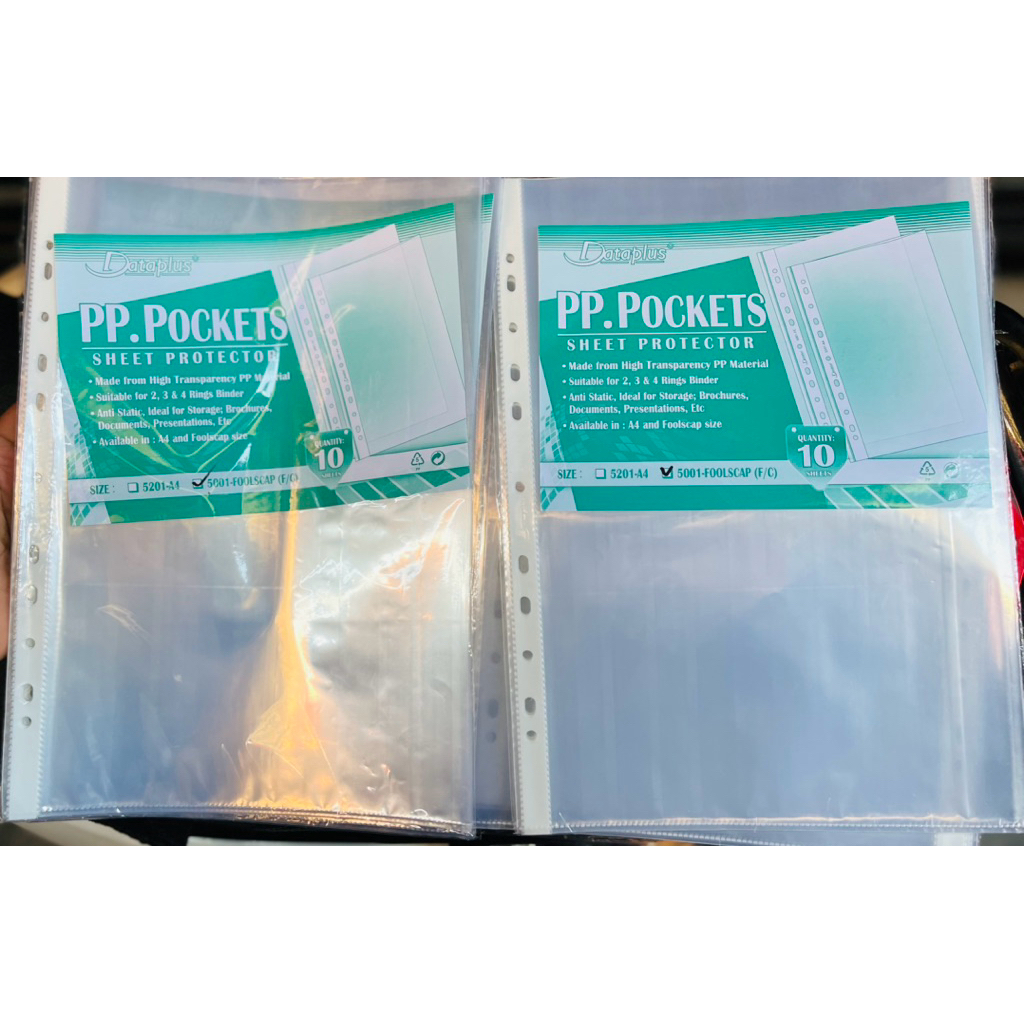 

SHEET PROTECTOR F4 / PLASTIK PELINDUNG FILE / PP POCKET A4 & F4 ISI 10 LEMBAR TEBAL