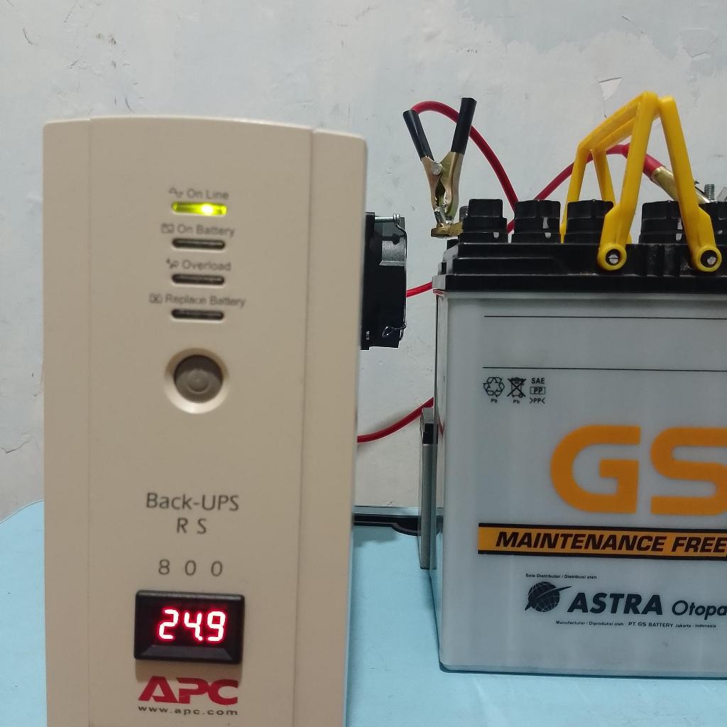 UPS APC 800VA MODIFIKASI AKI LUAR