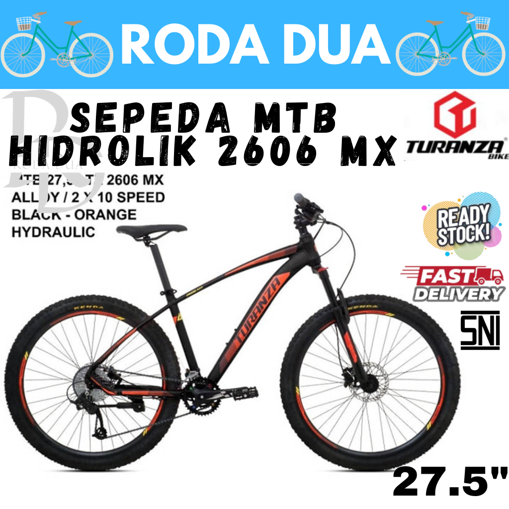 SEPEDA MTB UKURAN 27.5" TIPE 2606 MX TURANZA REM HYDROLIK