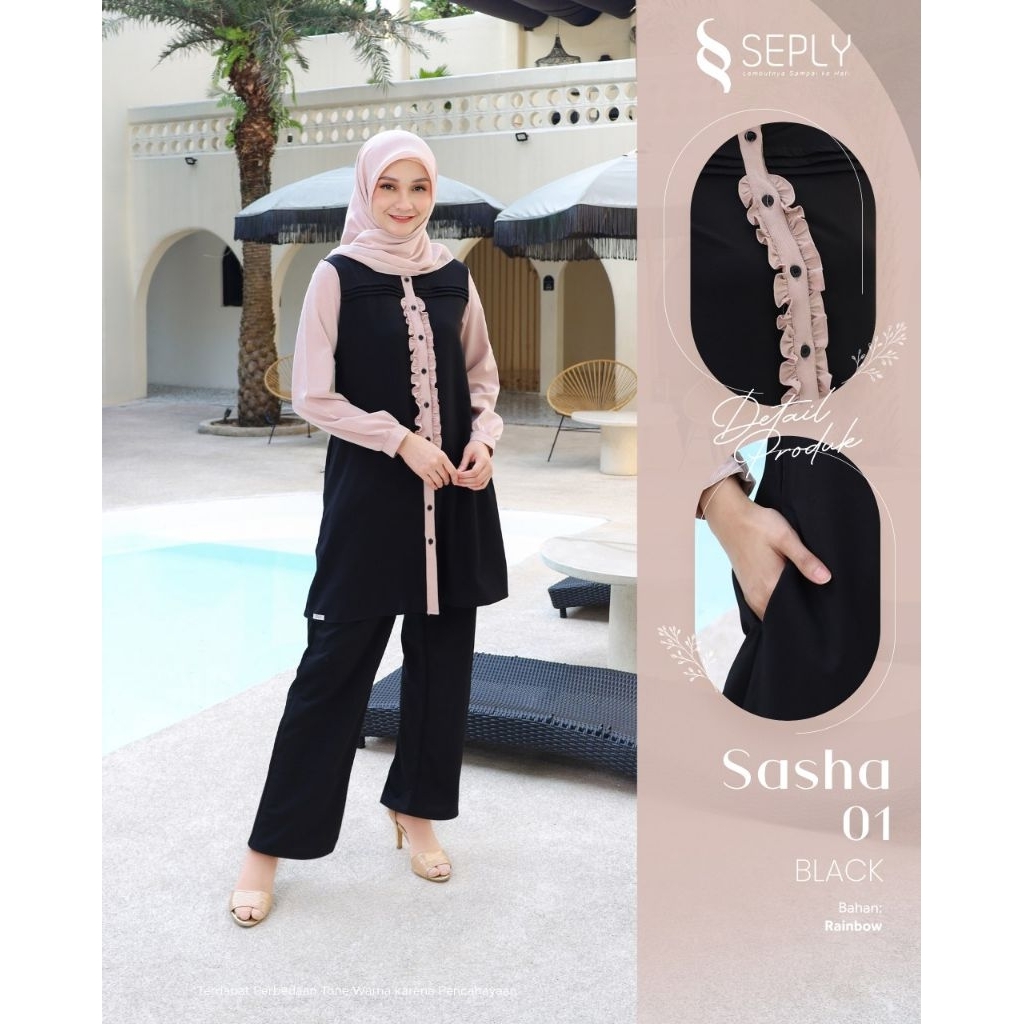 SINGLE GAMIS TERBARU 2025 SEPLY - SASHA 01 - GAMIS MODERND KEKINIAN TERMURAH