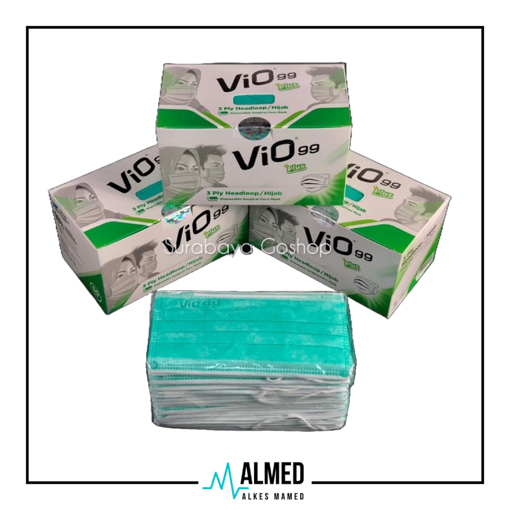 Jual Masker Medis Hijab VIO 3Ply isi 50/box