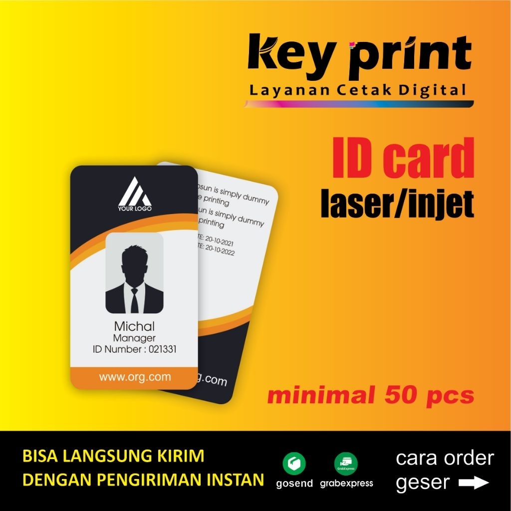 

ID CARD KUALITAS LASER/INJET