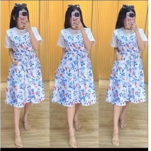 DRESS WANITA - DRESS TERBARU - DRESS OVERALL - DRESS MOTIF - DRESS JUMBO- MOTIF KEKINIAN