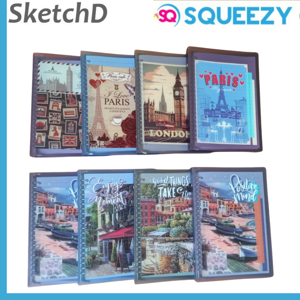 

Buku Map Loose Leaf Catatan Ring Binder A5 Squeezy Motif Umum 3299 ring notebook