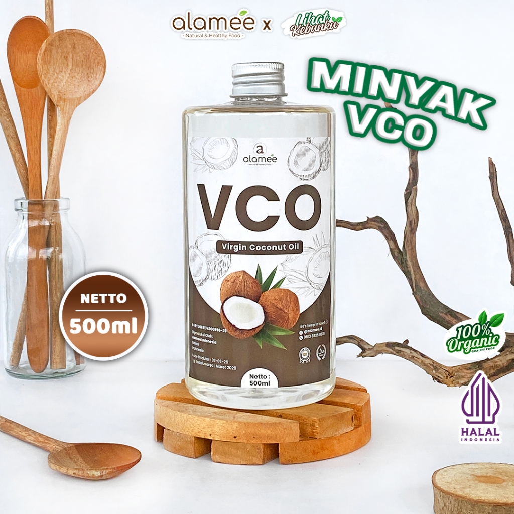 

ALAMEE Minyak Kelapa Murni Extra Virgin Coconut Oil VCO Asli Dapat Diminum Organik Masak Minum 500ml LIHAT KEBUNKU