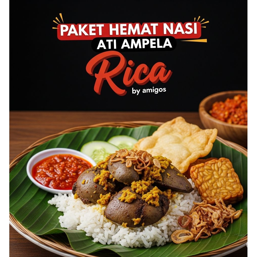 

Paket Hemat Nasi Hati Ampela Rica