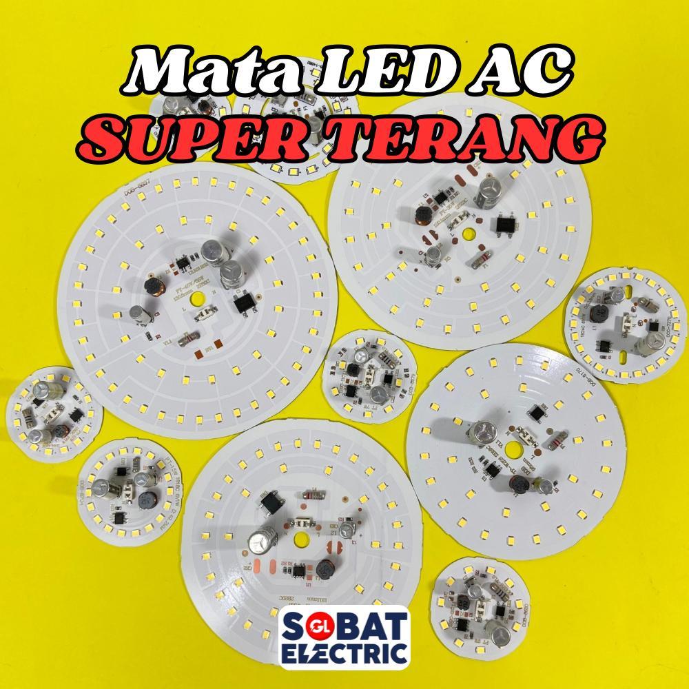 PCB AC Super Terang DOB - Mata LED AC Putih Terang (PT) All Watt