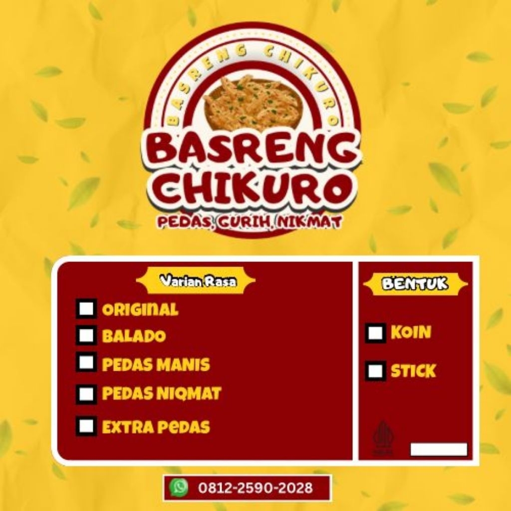 

basreng viral bumbu basah daun jeruk rasa pedas manis & pedas nikmat