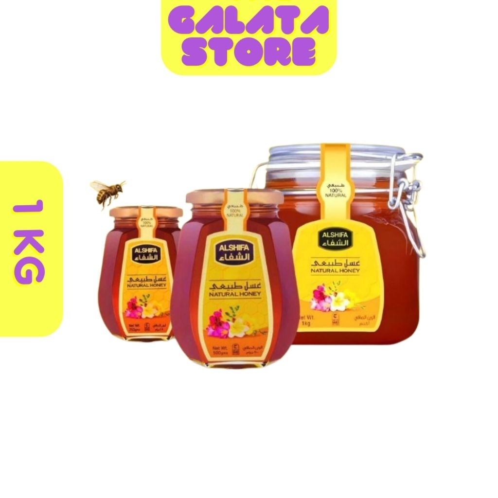 

Madu al shifa NATURAL HONEY 1Kg madu asli yang langsung diimpor dari Saudi Arabia dan dijamin oleh Saudi Arabian Standards Organization (SASO)