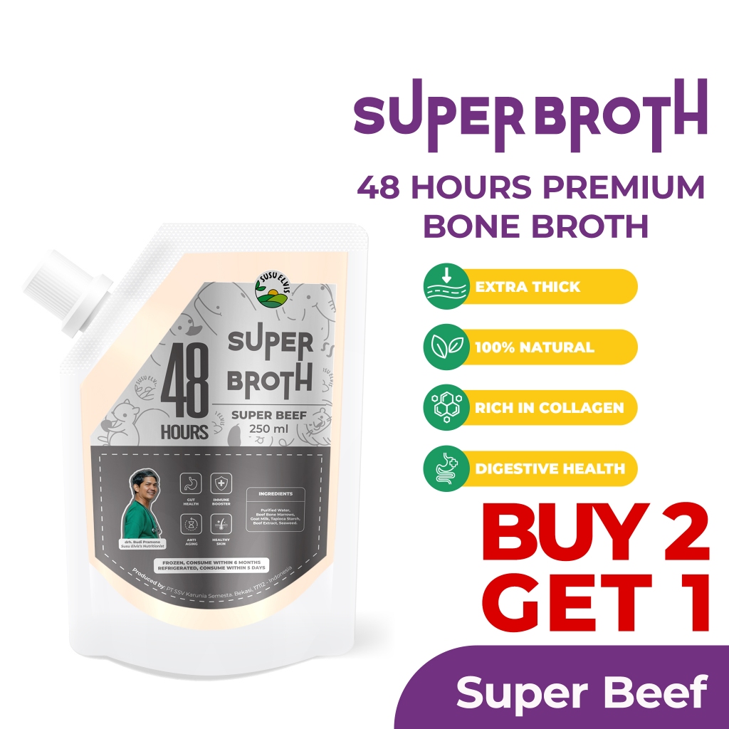 

Susu Elvis - Kaldu Tulang Murni Anjing Kucing 100% Natural - Premium Dog Cat Bone Broth - Super Broth - Super Beef
