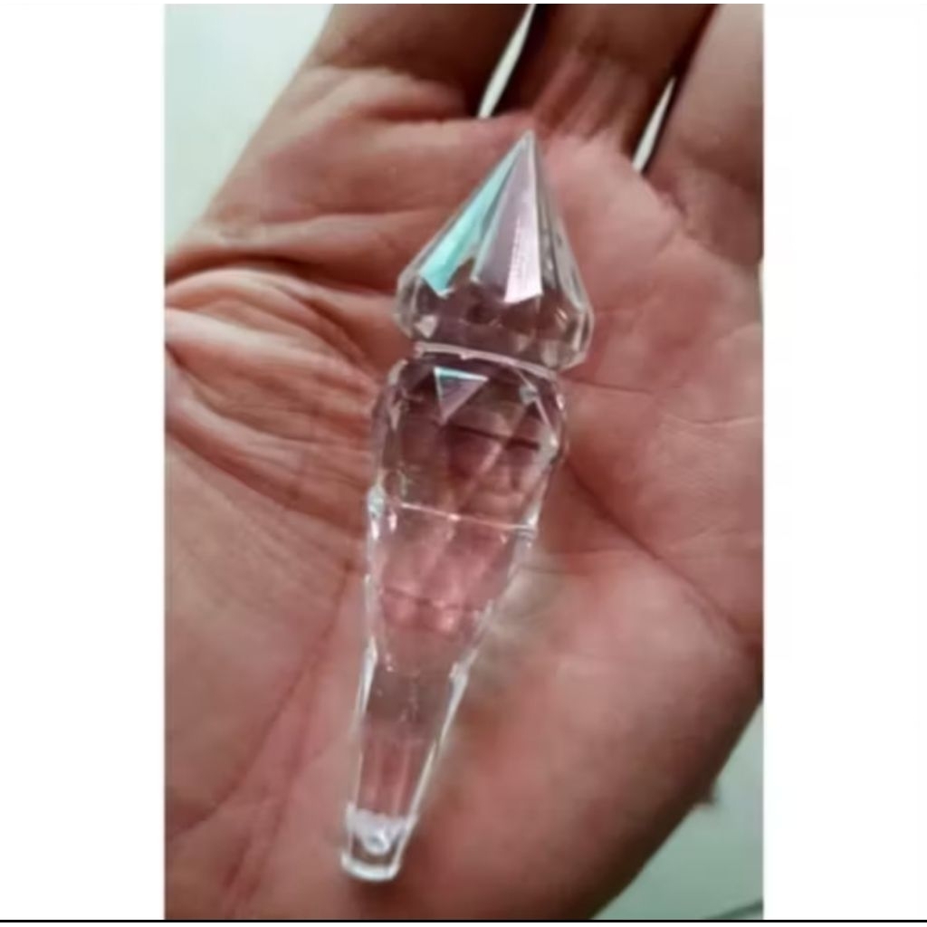 Manik Mote Tombak Kristal Motif Ukuran 8 Cm Isi 1 Pon