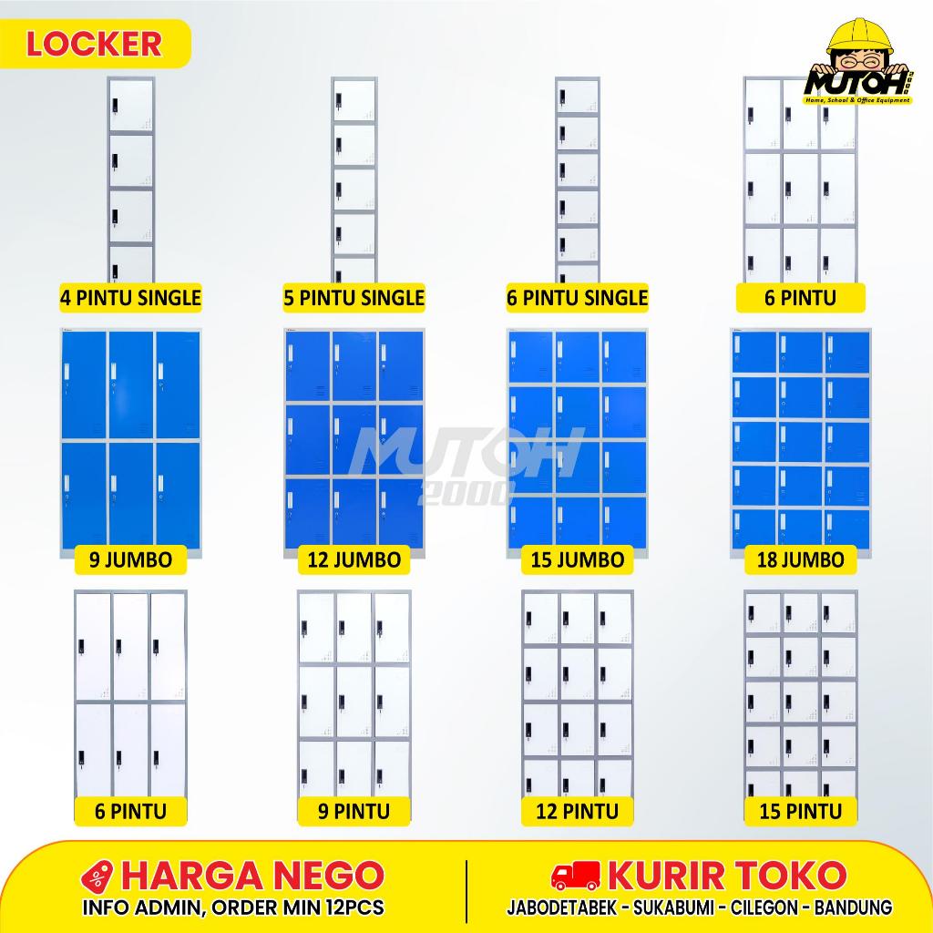 Locker besi pintu single lemari loker helm loker kantor loker karyawan MUTOH2000 SERIES