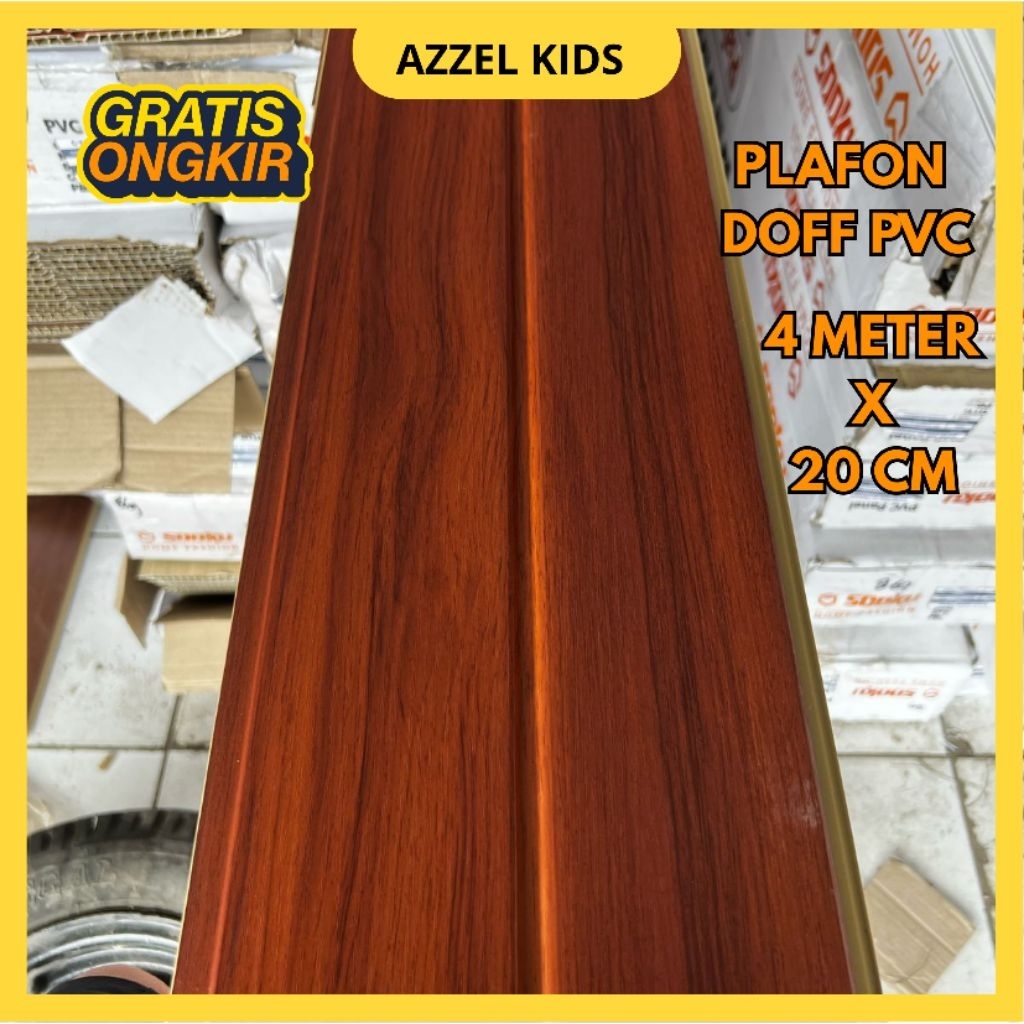 Plafon Doff PVC Warna kayu elegan plafon pvc anti rayap anti air premium – Doff Plafon UKURAN 20CM X