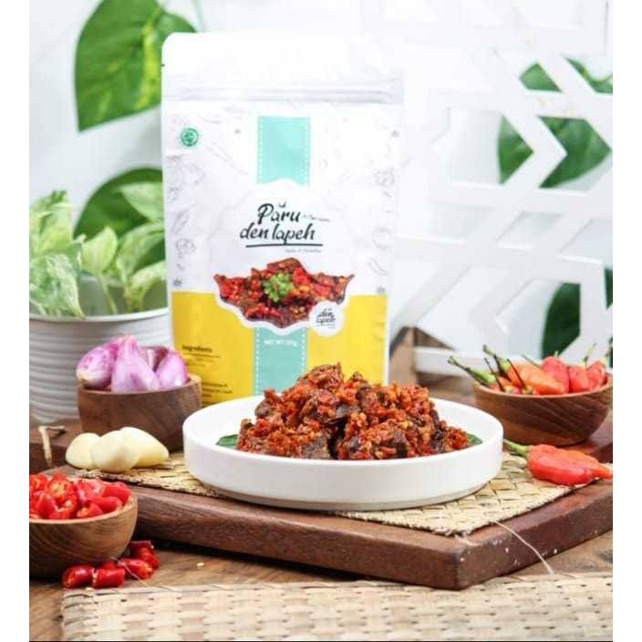 

RENDANG DEN LAPEH Paru Mercon Pedas Paru Sapi Oseng Balado Premium Halal 130 Paru mercon