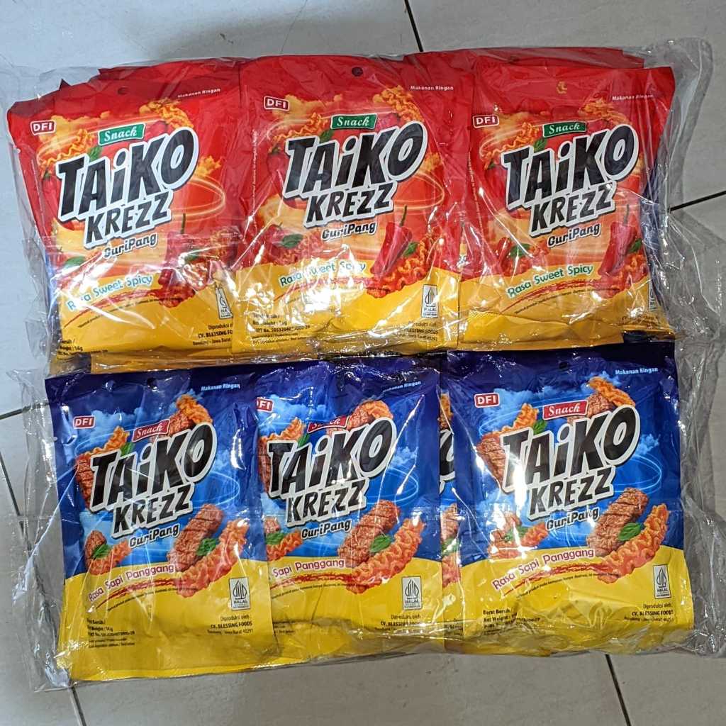 

[COD] Taiko Krezz Mini 16g Isi 10 Pcs Mix Rasa Taiko Kemasan Sachet Taiko Sachetan Taiko Krezz Cemilan Viral
