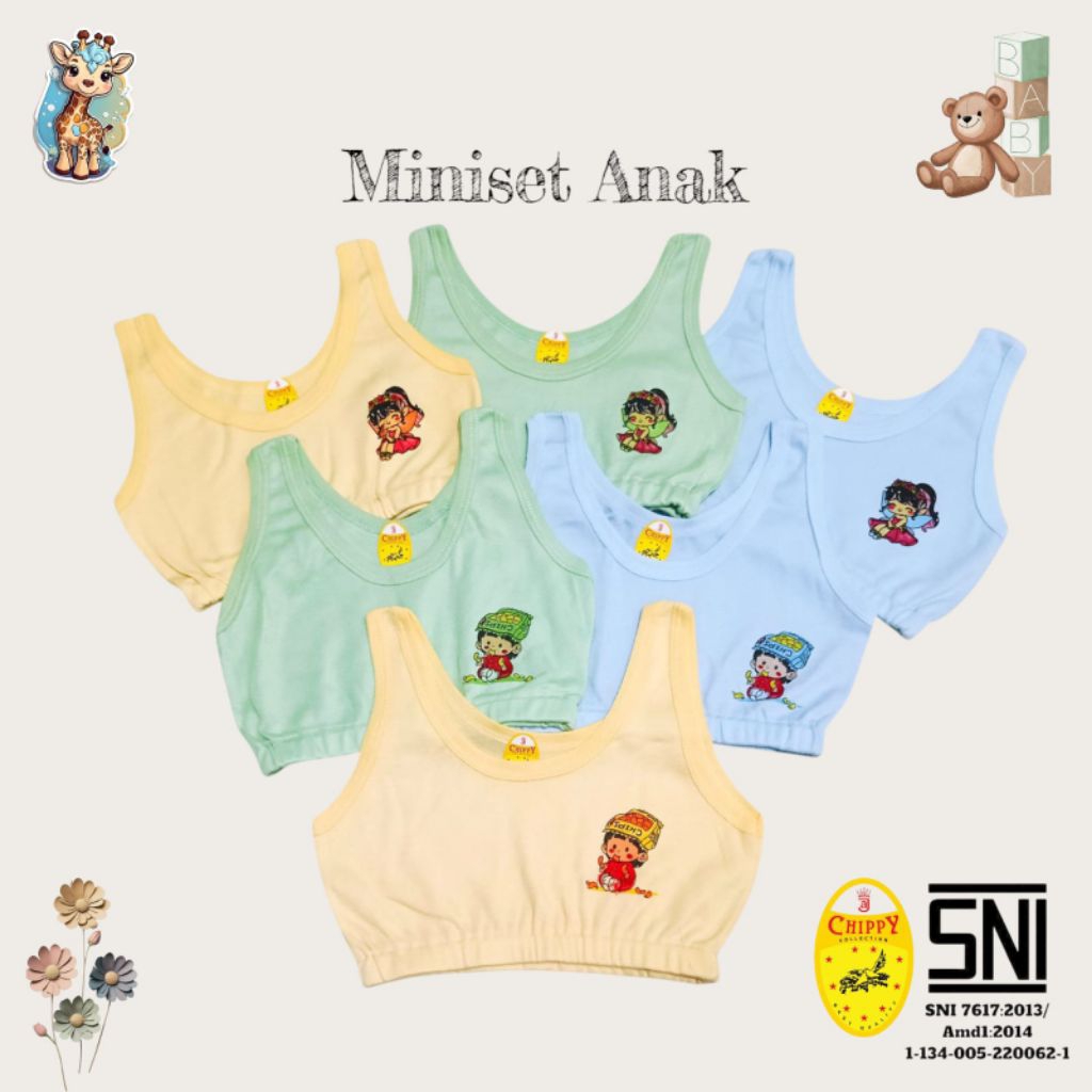 3 Pcs Miniset Anak SD 9 10 11 Tahun Miniset Anak SMP 12 13 14 Tahun