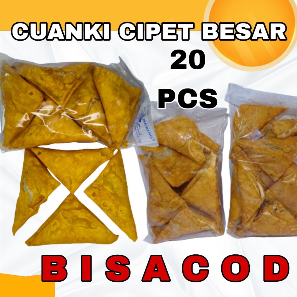

ISI 20 PCS CUANKI CIPET SEGITA UKURAN BESAR / PANGSIT SEGITA UKURAN BESAR