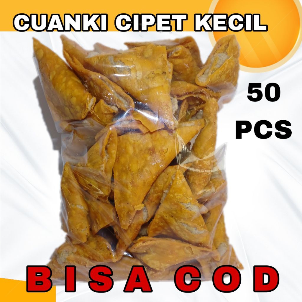 

ISI 50 PCS CUANKI CIPET UKURAN KECIL / PANGSIT SEGITA MINI PANGSIT KECIL / CIPET MINI