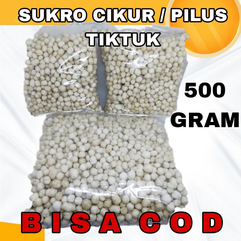 

500 GRAM SUKRO PILUS CIKUR/ SUKRO PILUS KENCUR / SUKRO PILUS TIKTUK TOPING SEBLAK BASO ACI