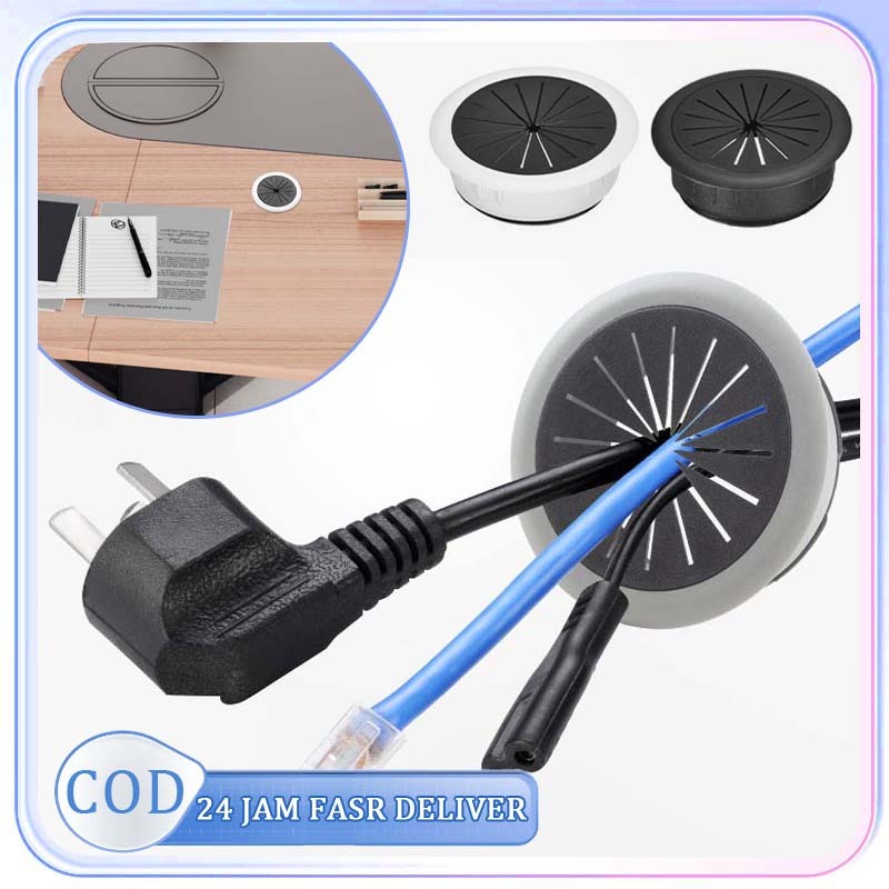 4pcs Penutup Kabel Meja Tutup Lobang Kabel Meja Bahan Karet Tutup Lubang