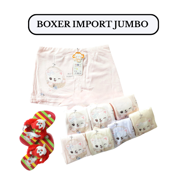 CD Celana dalam boxer anak perempuan remaja jumbo murah Boxer anak perempuan cewek big size 2XL-4XL