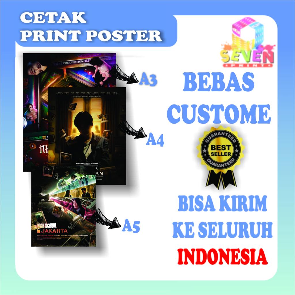 

CETAK POSTER / PRINT POSTER CUSTOME A3|A4|A5 /BAHAN ART KARTON 260gr
