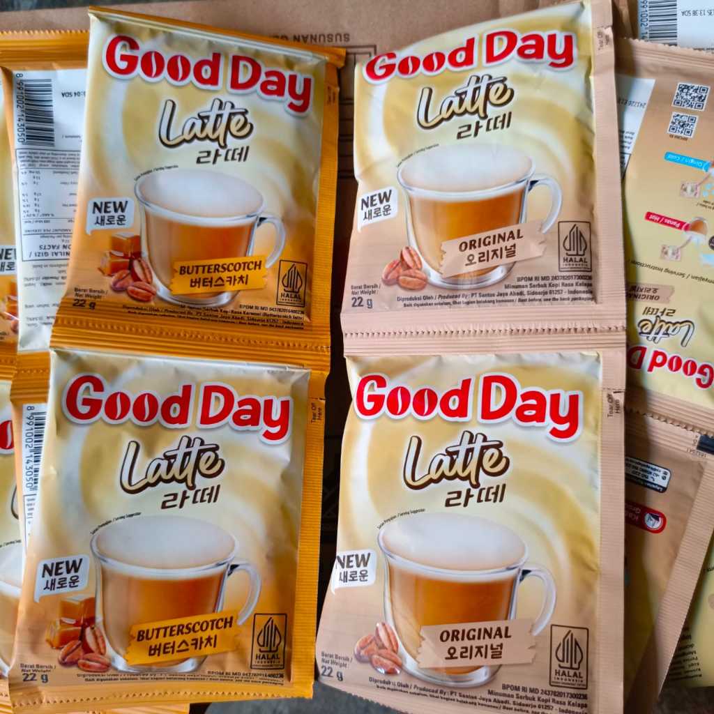 

Good Day Latte Original Butterscotch 1 Renceng isi 10 Sachet