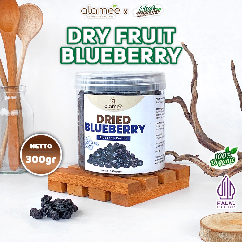

ALAMEE Blueberry Kering Dried Bluberry Cemilan Buah Fruit 300gr LIHAT KEBUNKU