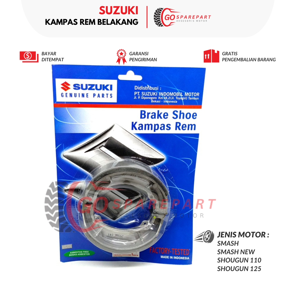 SMASH KAMPAS REM BELAKANG MOTOR SUZUKI SMASH / KAMPAS REM TROMOL BELAKANG MOTOR SMASH / KAMPAS REM C