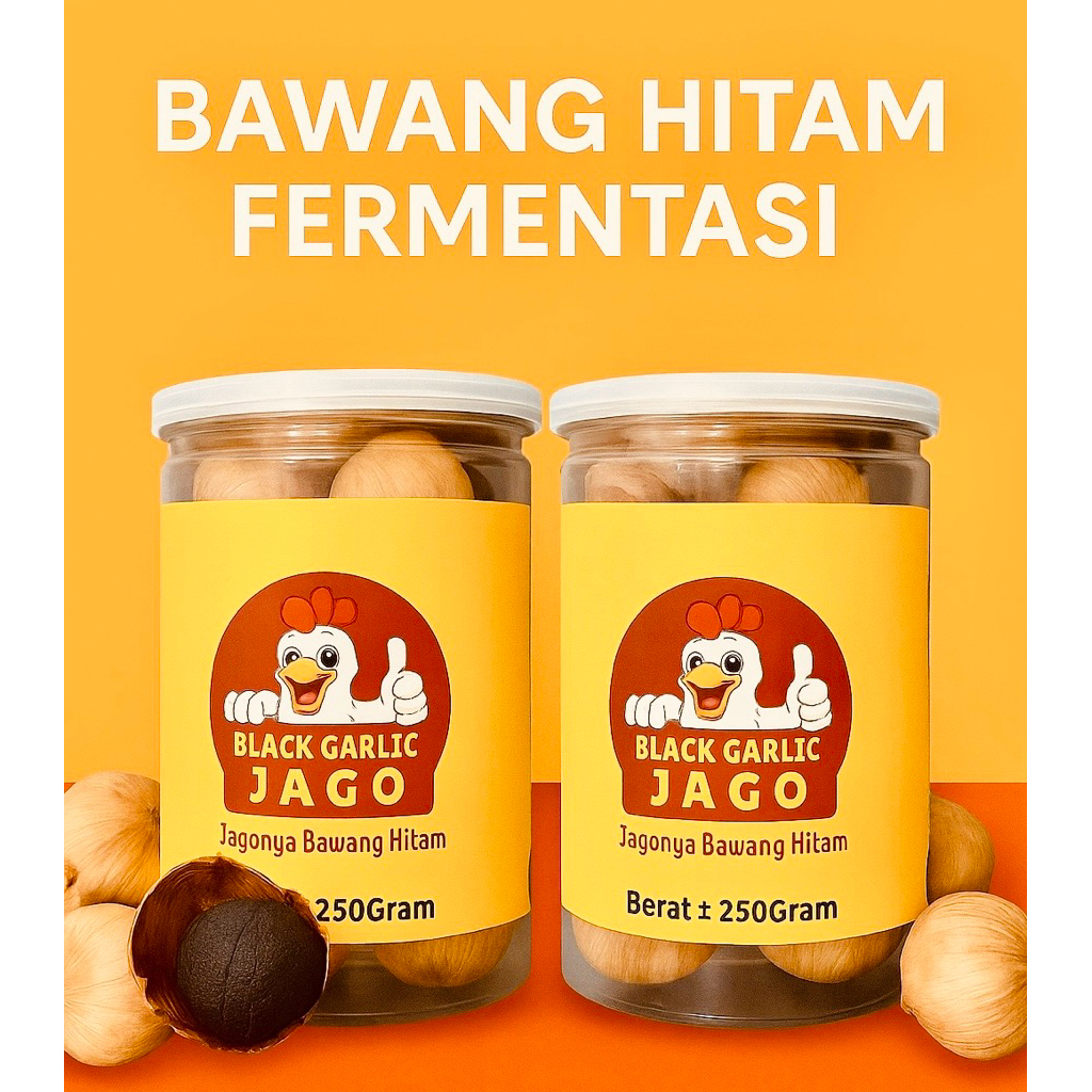 

Bawang Hitam Tunggal Black Garlic 500gram JUMBO ( 250 gram x 2 )