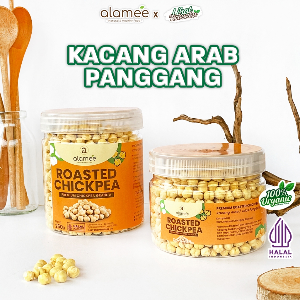 

ALAMEE Kacang Arab Panggang Roasted Chickpea Nut Adas Arap Gurih Matang Renyah Chickpeas Premium LIHAT KEBUNKU