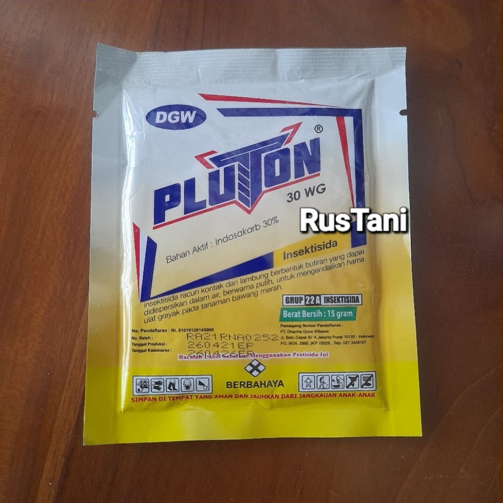 Insektisida PLUTON 30WG 15Gr Bahan aktif : indosakarb 30%