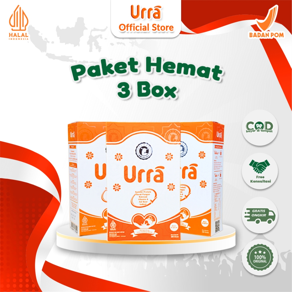 

URRA Susu Kambing Saanen Penggemuk Badan & Tinggi Badan Anak - 3 BOX