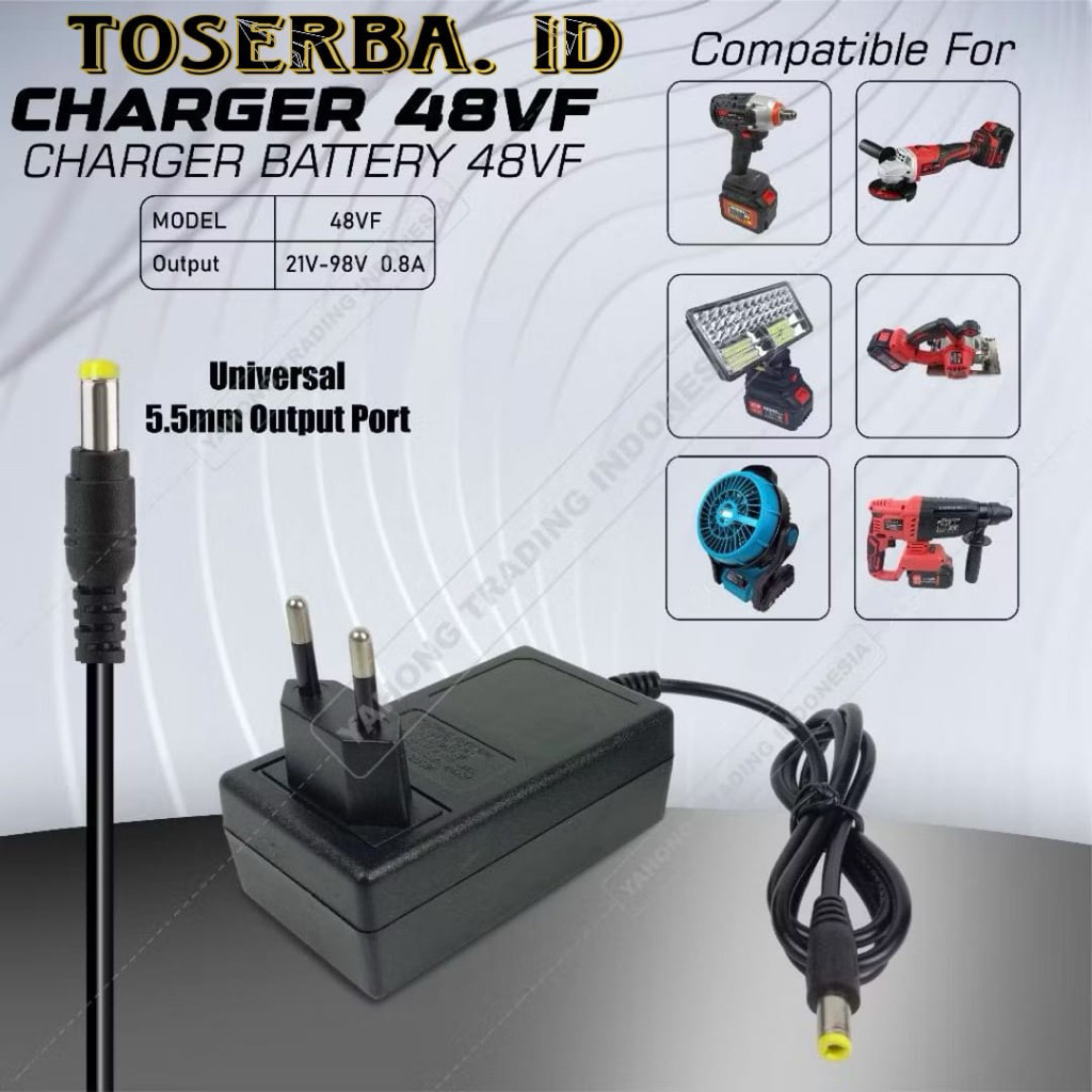 Charger bor impact wrench sunc tools 21V 48V 88V 99V casan bor impact gerinda batrai sunc tools