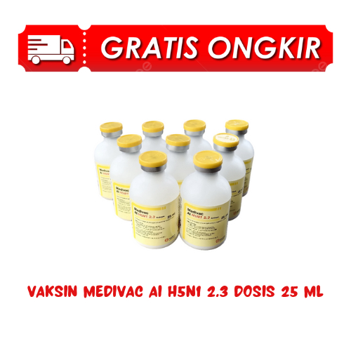 10 BOTOL  Vaksin Medivac AI H5N1 2.3 Dosis 25 ml